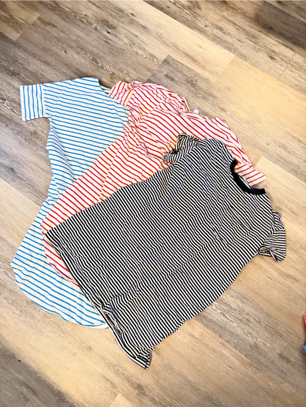 Bundle of 3 Womenās Dresses/Moomoos- Black, Red, Blue